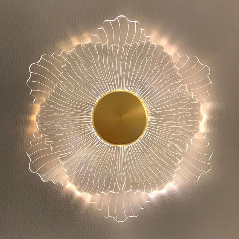 Modern Flower Shape Wall Light Sconces 1 Light Wall Lighting Fixtures for Bedroom