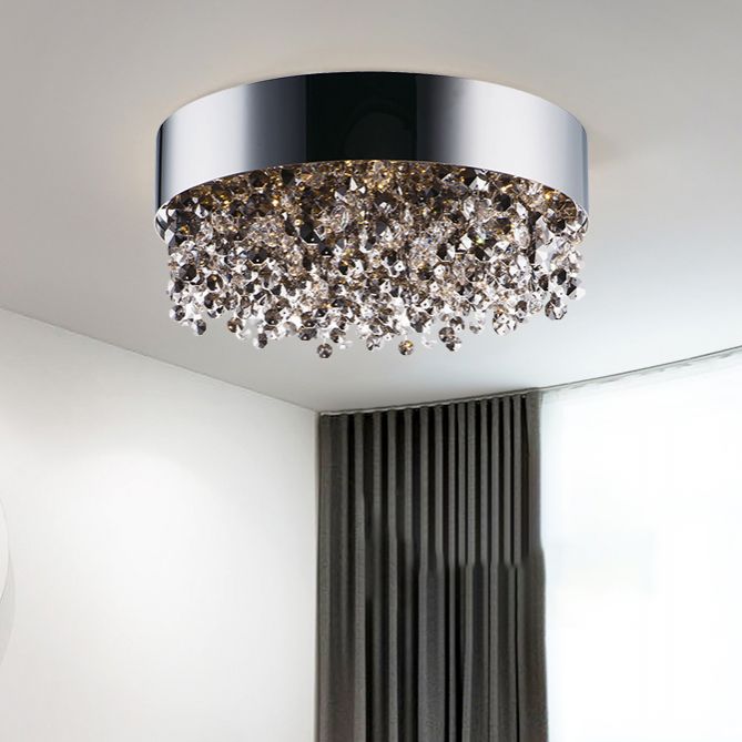 Luces montadas en el techo modernas de iluminación de techo de montaje empotrado de cristal gris