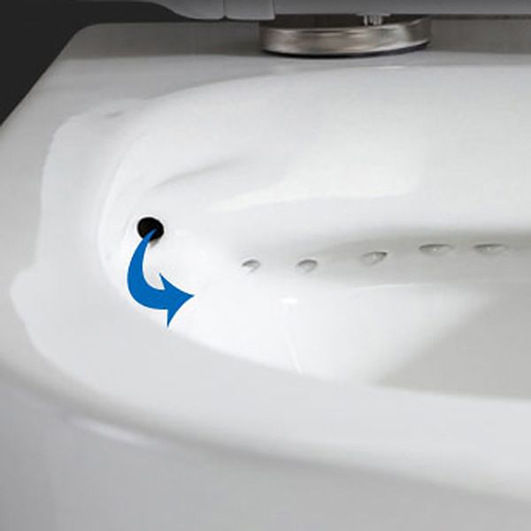 Contemporary All-In-One Flush Toilet Wall Mount Porcelain Urine Toilet