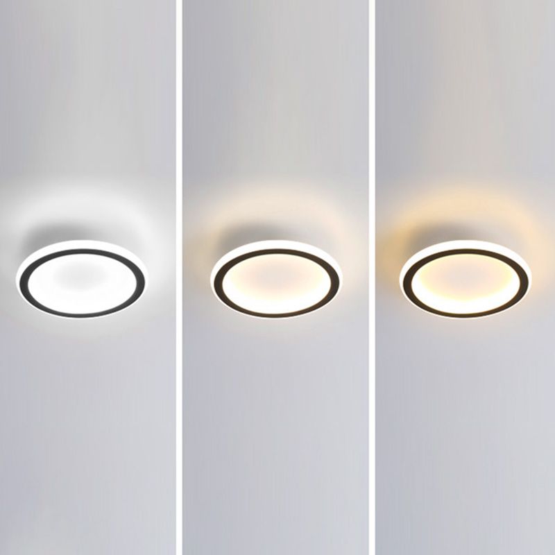 Dispositivo de techo de LED geométrico sencillo de iluminación de montaje de descarga de metal conciso para el corredor de pasillo