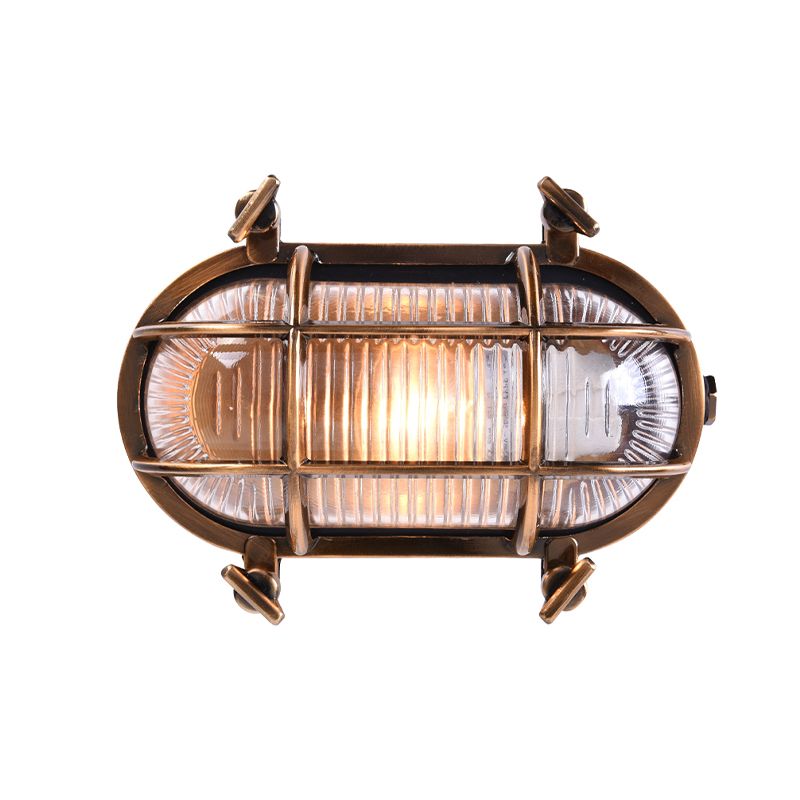 Industrial Style Vanity Light Aluminum Ellipse Shape Vanity Lamp for Shower Room