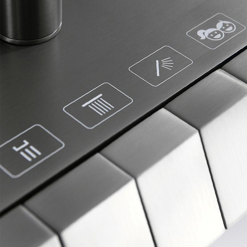 Contemporary Shower System Dual Shower Head Slide Bar Thermostatic Wall Mounted Shower Set