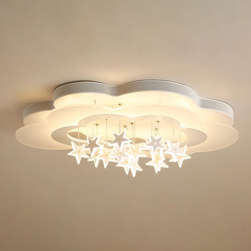 Kinderkamer plafondlamp moderne wolken en sterren warme slaapkamer jongens- en meisjeskamer oogbescherming lampen