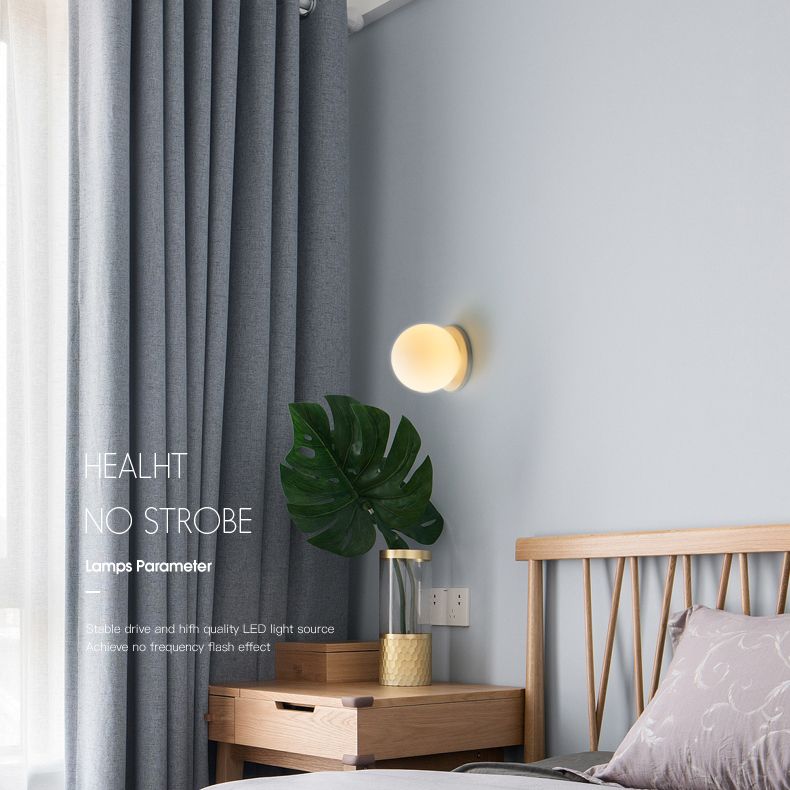Glaskugelförmige Deckenbefestigung Minimalistische weiße Deckenbefestigung Leuchte