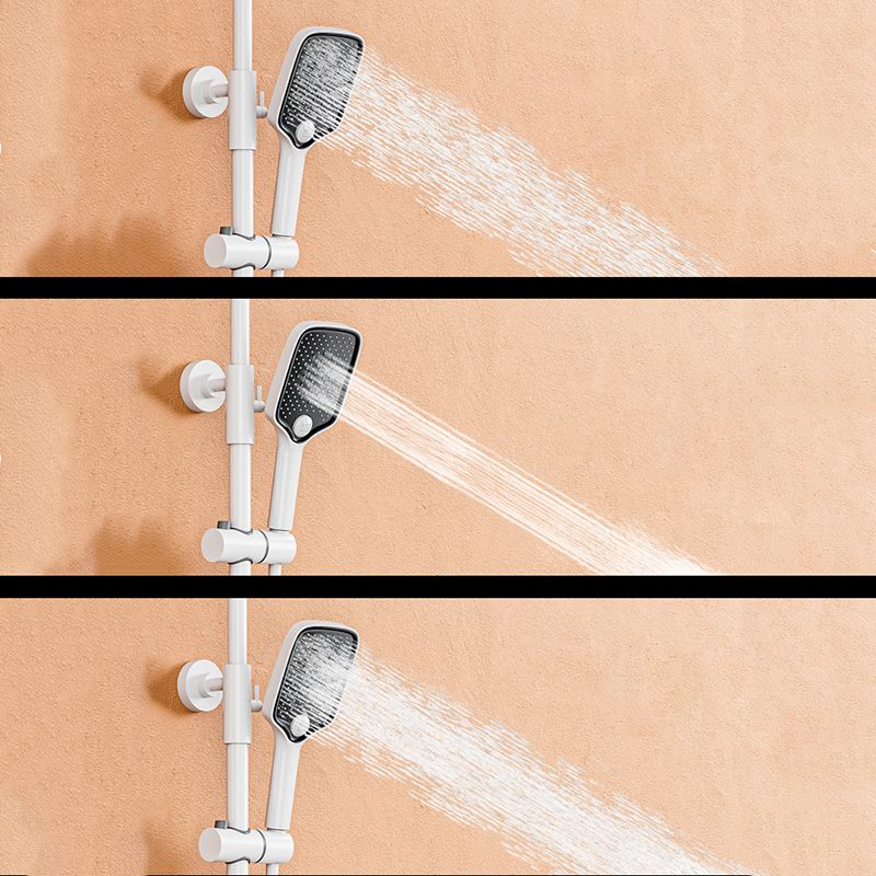 Wall Mounted Shower Arm Shower Faucet Metal Shower System with Slide Bar