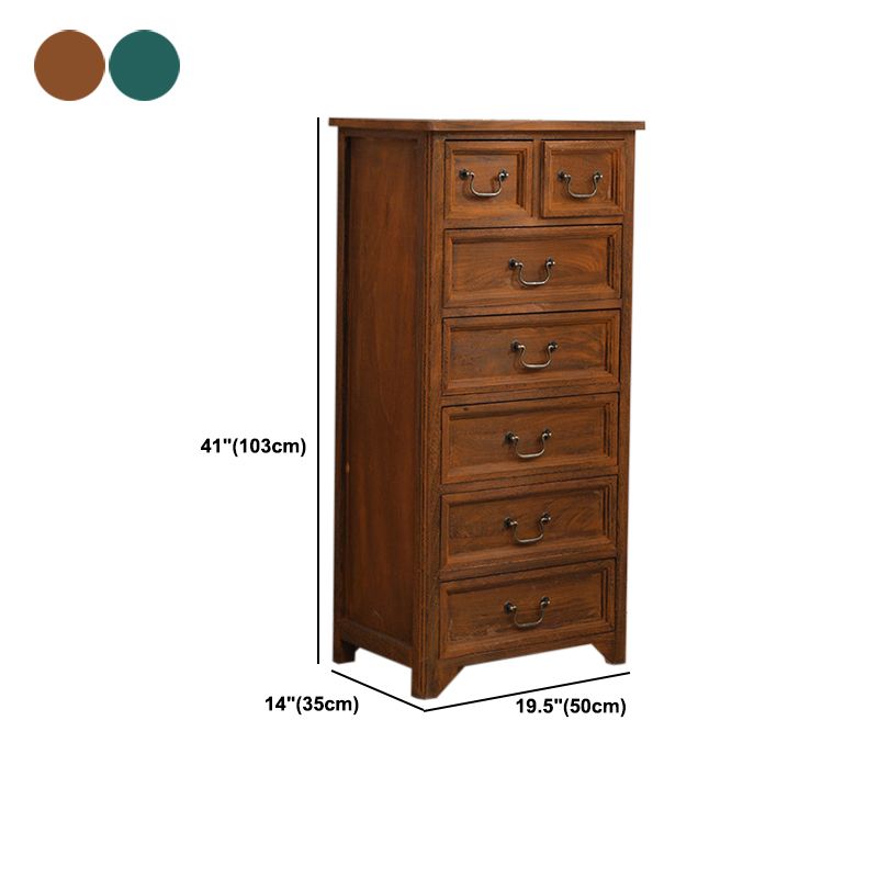 Traditional Matte Finish Storage Chest Bedroom Solid Wood Dresser