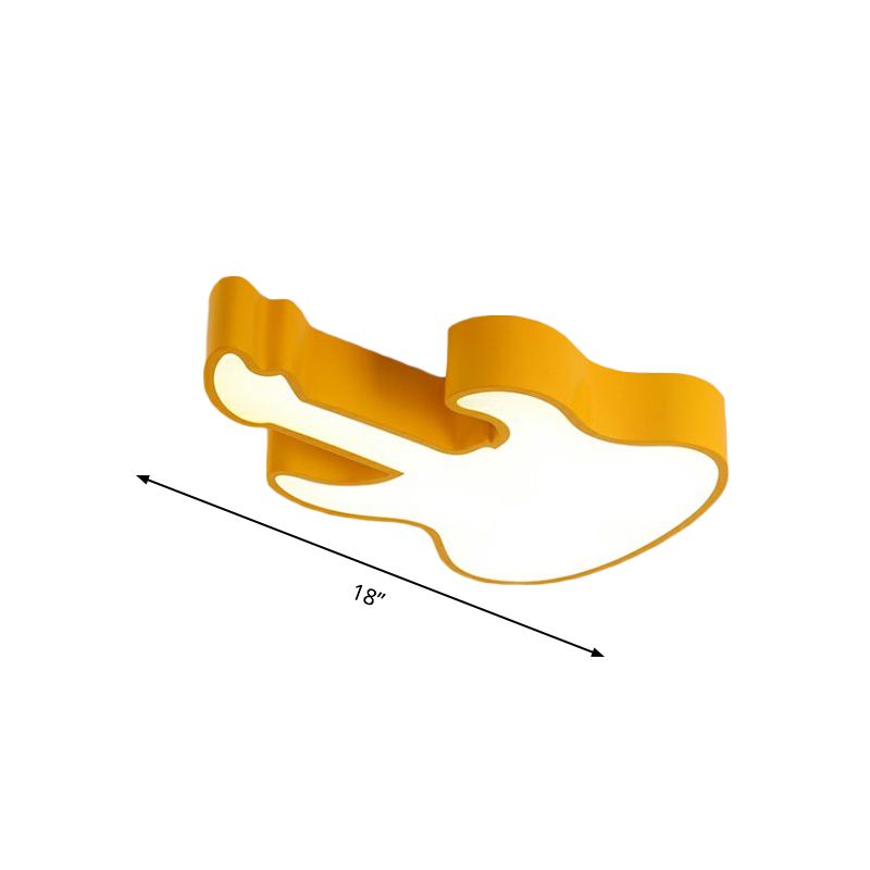 Guitare bébé chambre plafonnier acrylique enfants LED plafonnier