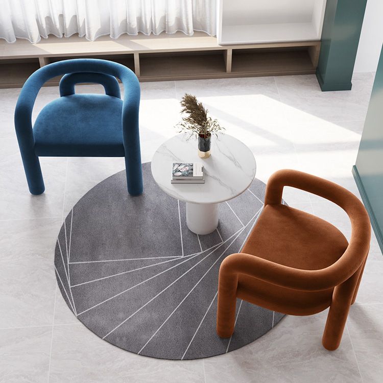 Sillas de comedor de cocina de estilo moderno con respaldo abierto y sillas laterales con brazo