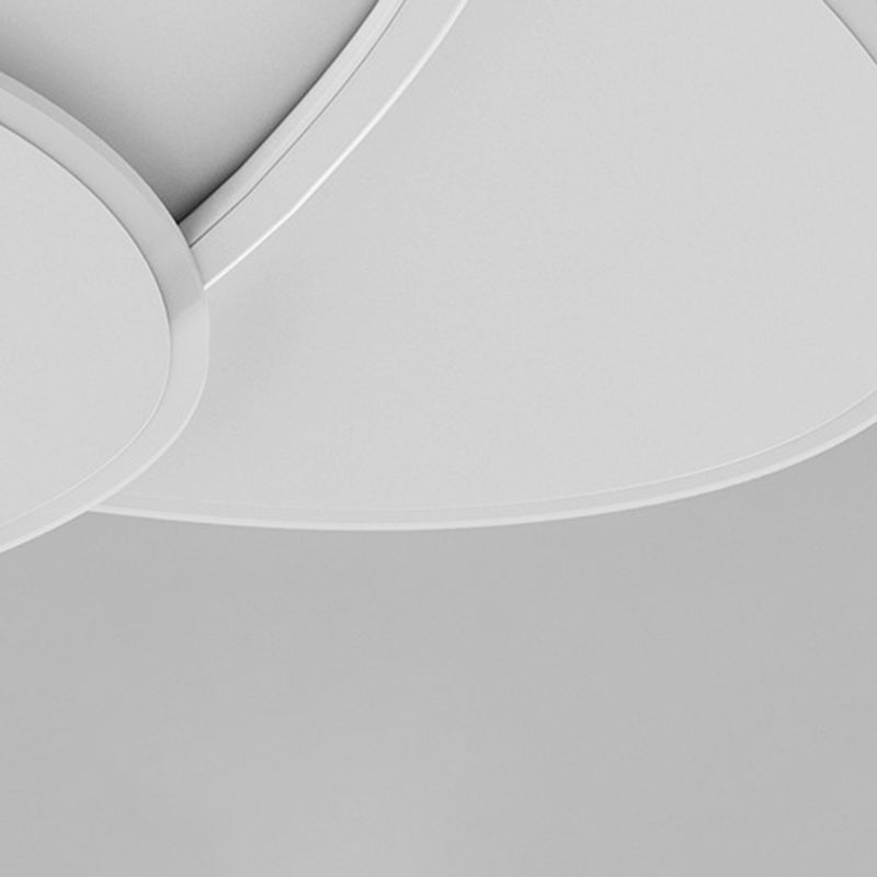 Modern Style Geometry Ceiling Lights Metal 3 Light Ceiling Lamps for Bedroom in White