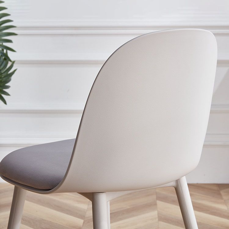 Upholstered Dining Chair Glam Style Plastic Side Chair for Dining Room