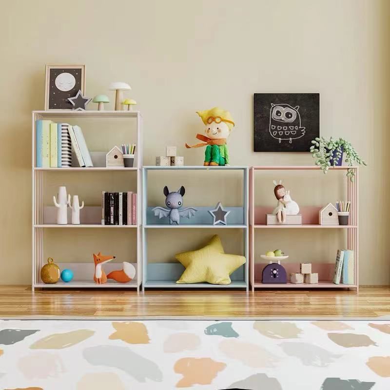 Metal Open Back Standard Bookcase Scandinavian Style Book Shelf
