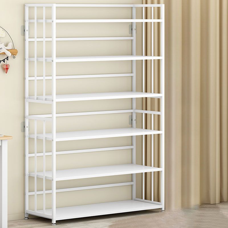 Modern Metal Bookshelf Home Office Standard Bookcase with Shelves