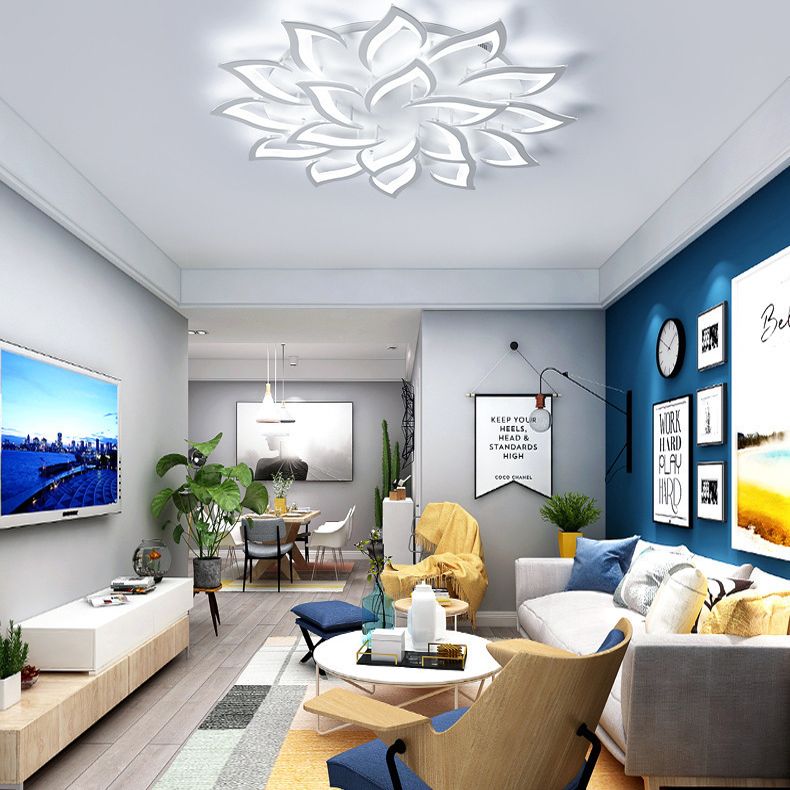 Bloemverzonken plafondlamp Modern acryl LED Wit inbouw plafondarmatuur