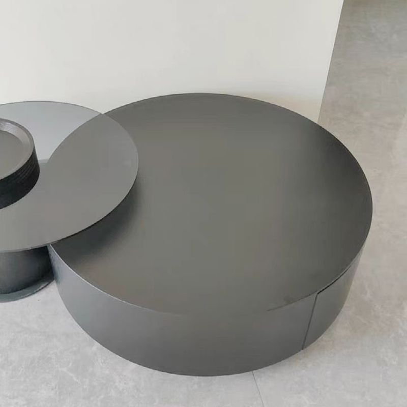 North European Round Coffee Table Wood 1 Cocktail Table with Drawers