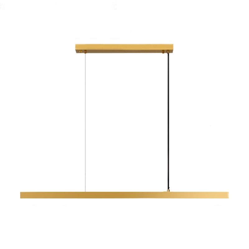 Simplicity Contemporary Island Light Metal Long Strip Hanging Light for Dining Room