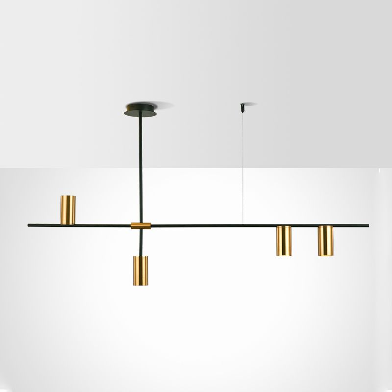 Modern Cylinder Island Lighting Fixtures Metal Pendant Lighting