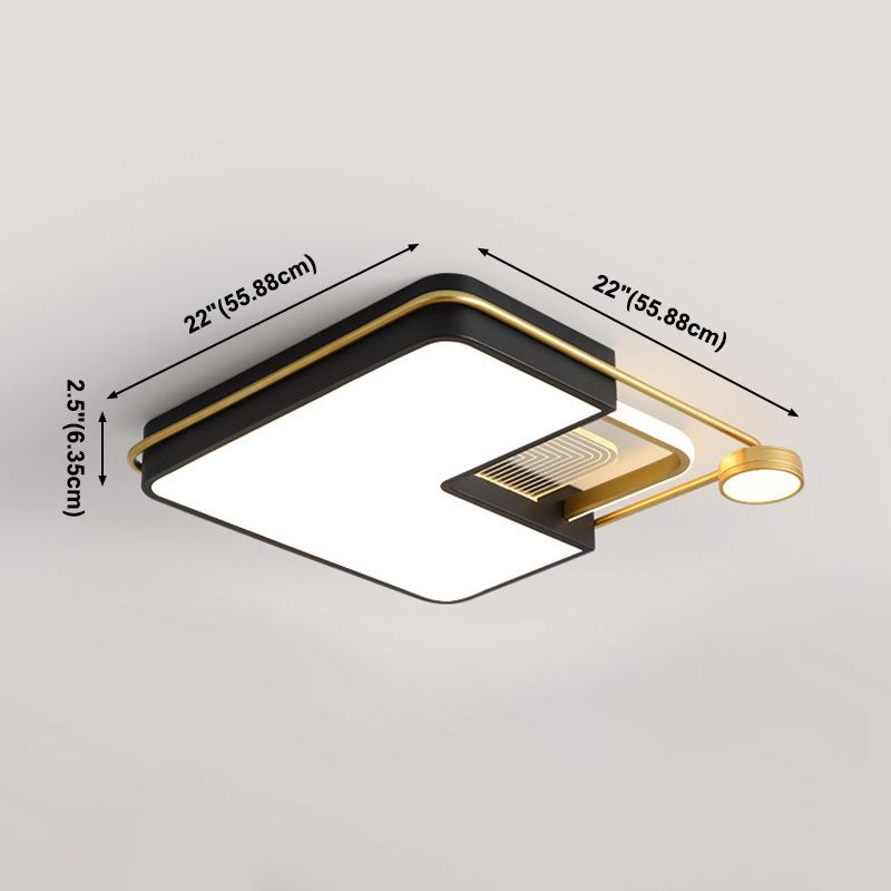 DEL Flush Mount Ceiling Light Fixtures with Iron Art for Living Room Restaurant