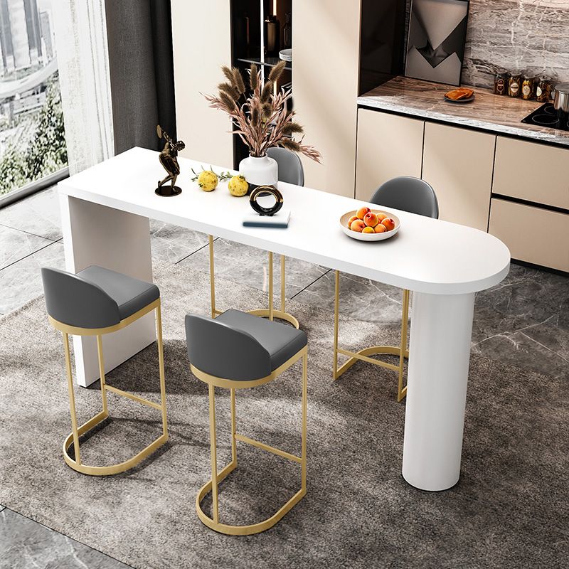 Industrial 1/3/4/5 Pieces Bar Table Set Rectangle Wood Counter Table with High Stools