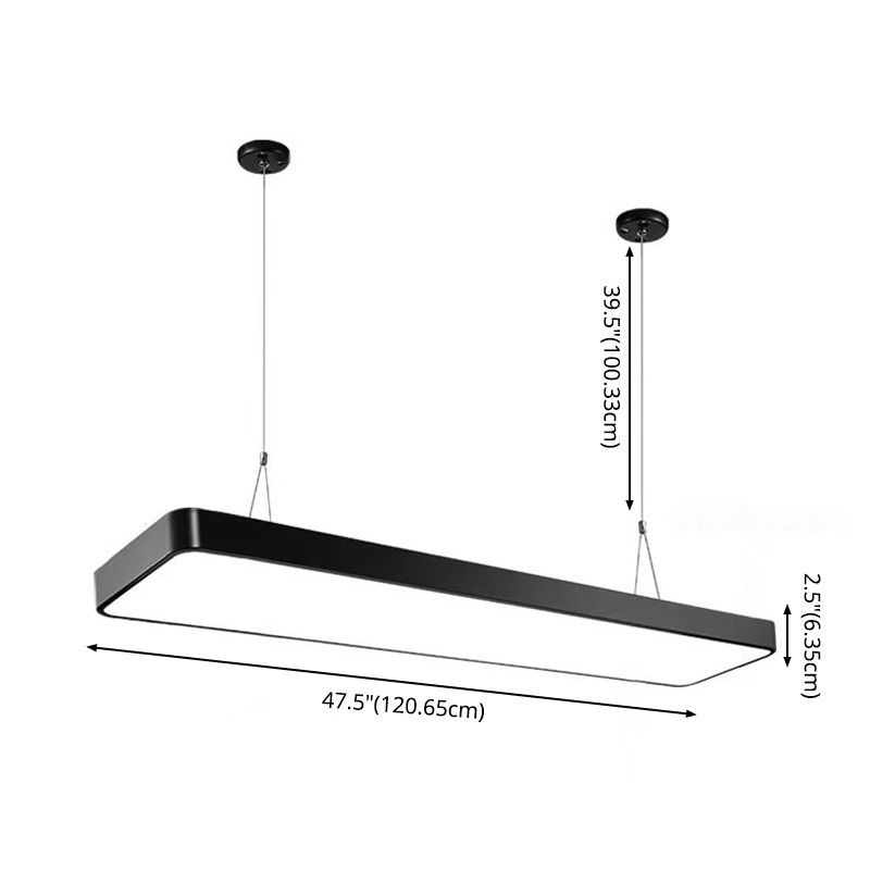 Rectangle Led Pendent in Modern Style Led Suspended Lights for Office Conference Room