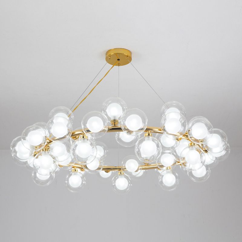 Lumo a sospensione lampadario molecolare Luce di vetro in stile moderno Apparecchio di illuminazione