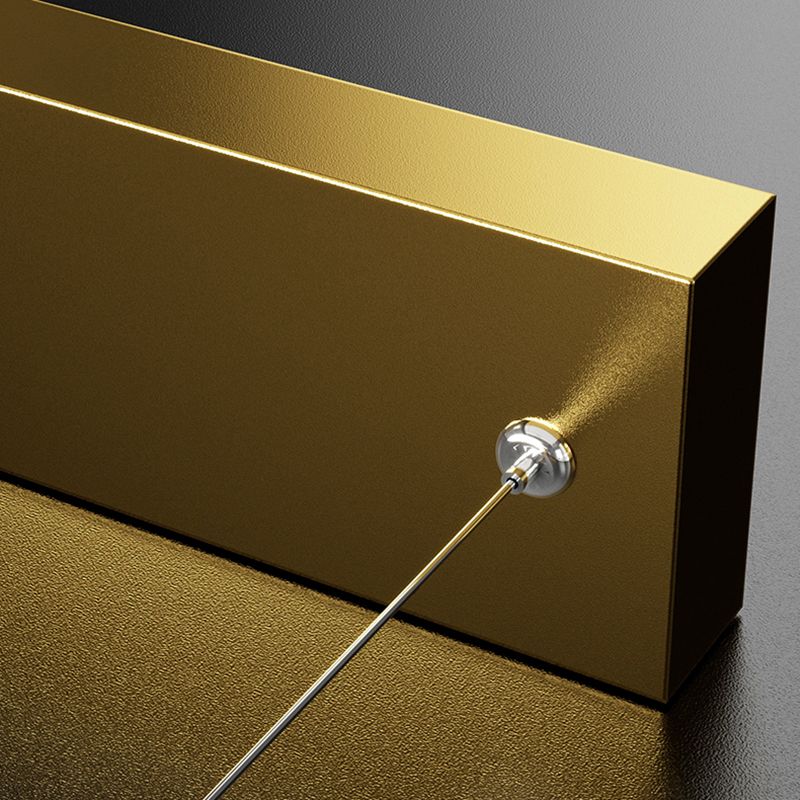 Luces colgantes de forma de rectángulo de estilo contemporáneo accesorios de iluminación de metal