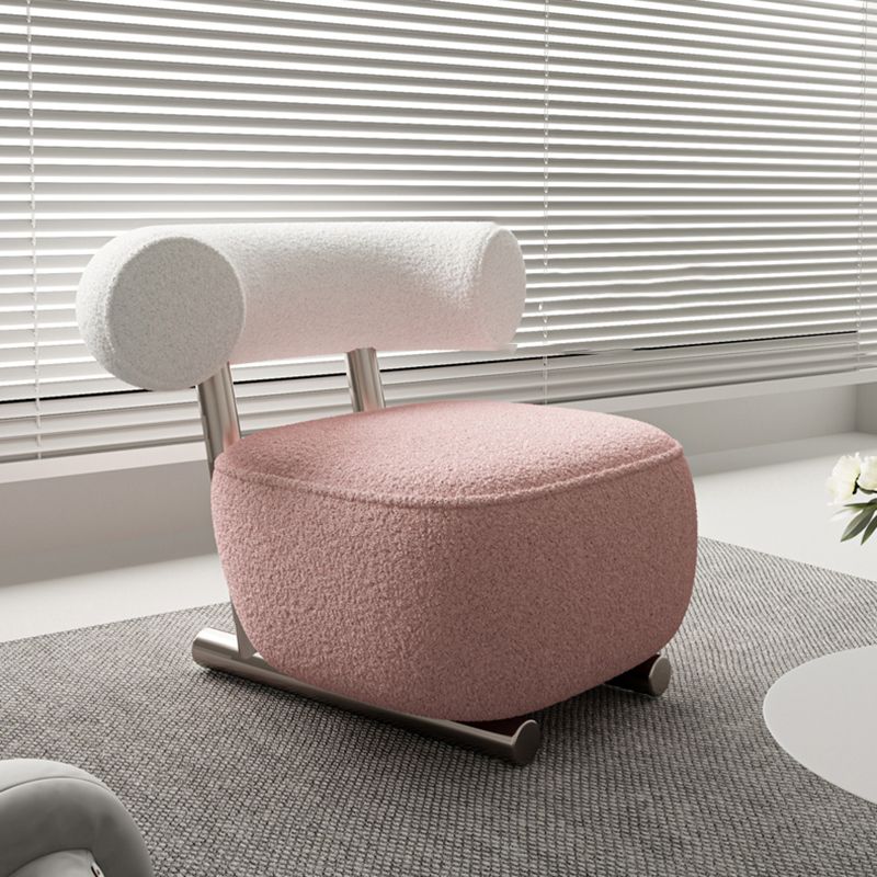 36.22" Wide Parsons Chair Wool Armless Chair for Living Room