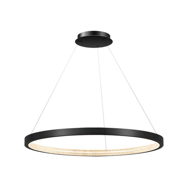 Clear Acrylic Shade Minimalist Suspension Light for Living Room Dinning Room