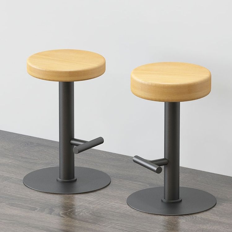 Contemporary Footrest Backless Barstool Matte Finish Home Stool