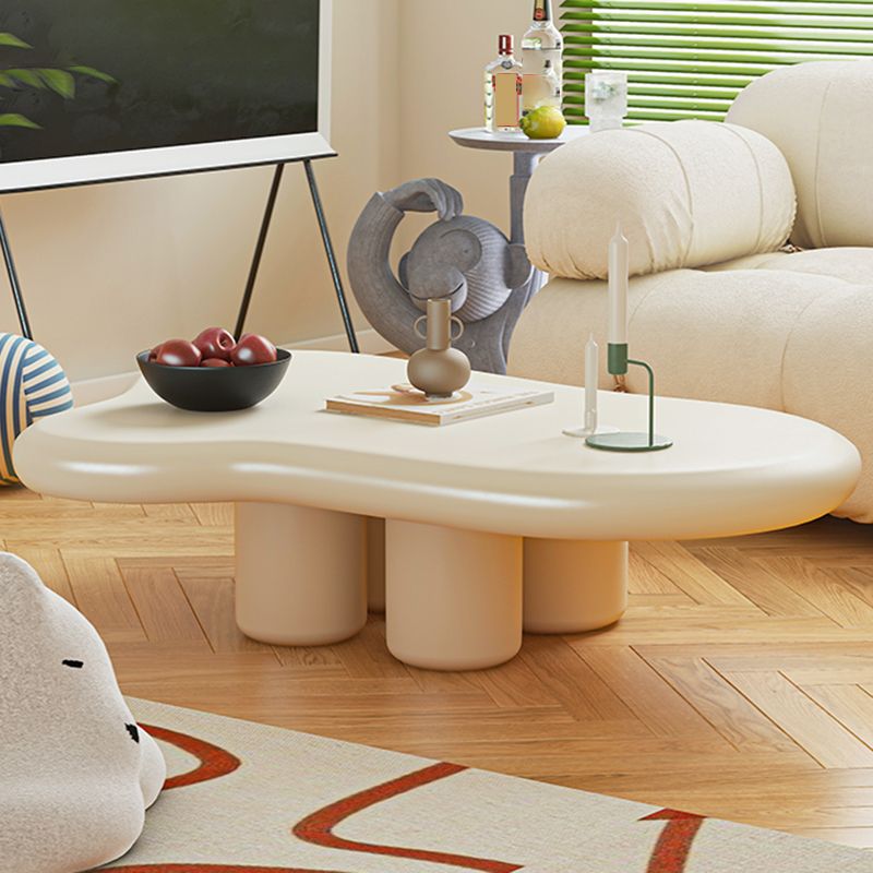 Scandinavian Wooden Coffee Table Free form 3 Legs Coffee Table for Bedroom