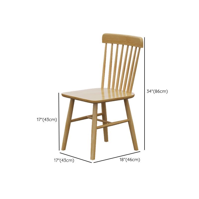 Trestle Dining Table Set 1/4 Pcs Rectangle Dining Table and Chairs in Natural