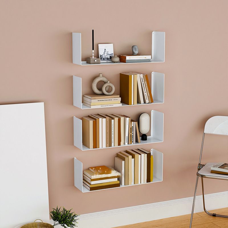 Urban Wall Unit Metal Bookshelf Closed Back Shelf for Living Room