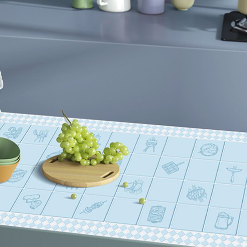 Modern Tile-Peel & Stick Plastic Square Peel and Stick Wall Tile for Kitchen