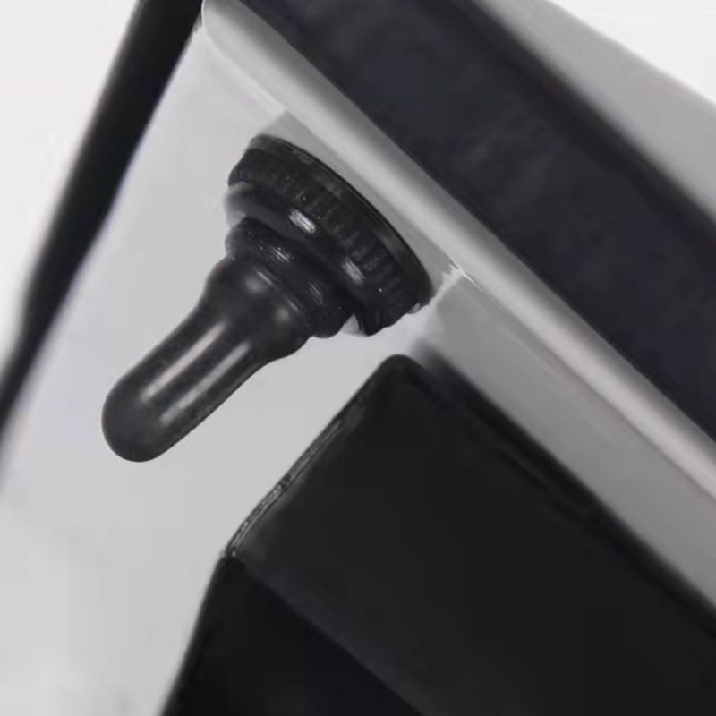 Metal Rectangle Shape Solar Pillar Lamp Modern 1 Light Waterproof Outdoor Light in Black