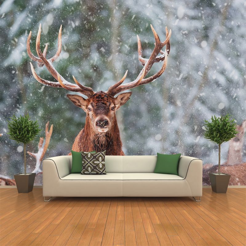 Deer Customized Modern Animal Mural Wallpaper Waterproofing, Personalized Size