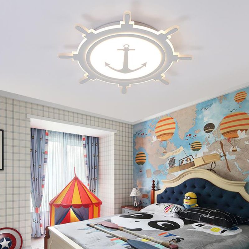 Ruder und Anker Flushmount Licht nautischen Stil Acryl Deckenleuchte für Teen