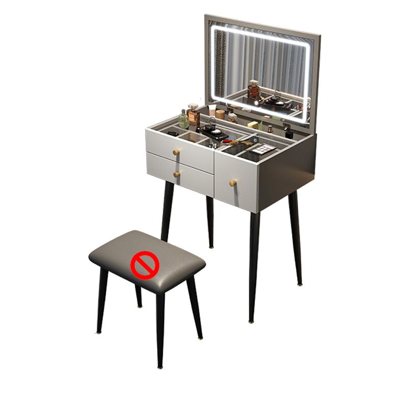 Glam Mirrored Glass Vanity Desk 3 Drawer Vanity Dressing Table