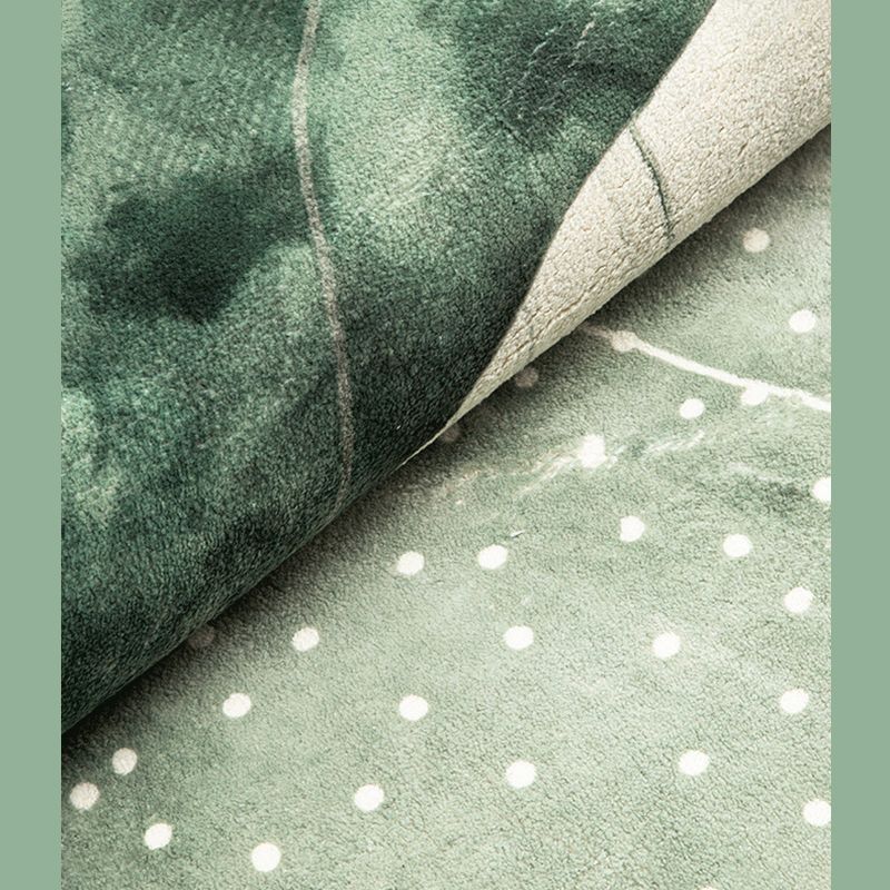 Grüner purer Farb Teppich Polyester Freizeitbereich Teppich Anti-Split Teppich für Wohnkultur
