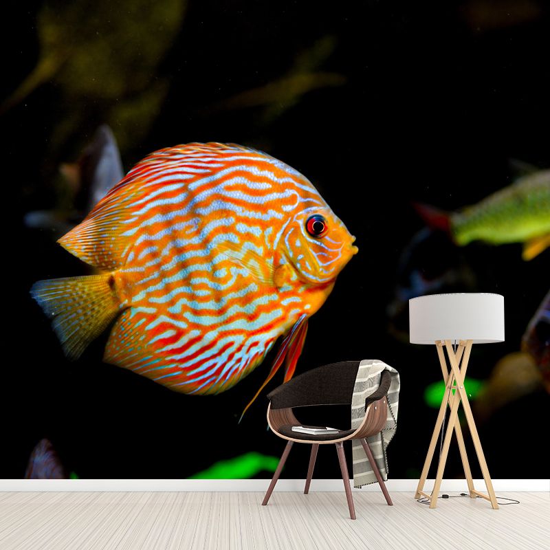 Tropical Creatures Seabed Mural Wallpaper for Living Room, Made to Measure