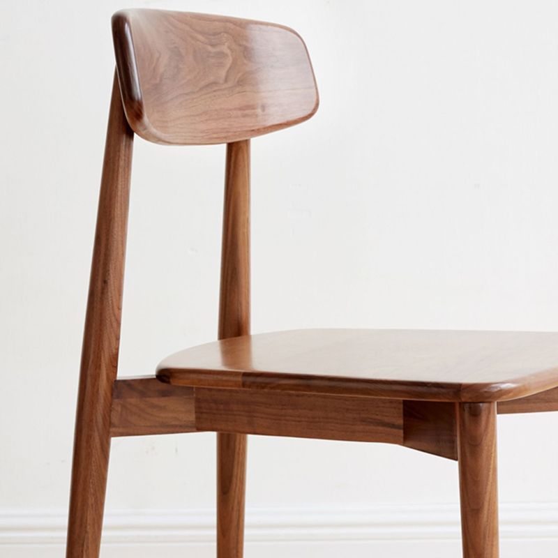 Indoor Contemporary Solid Wood Open Back Armless Dining Side Chair