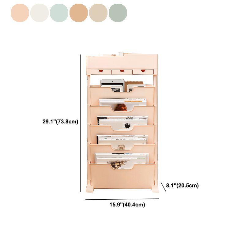 Contemporary Plastic/Acrylic Book Shelf Closed Back Bookcase