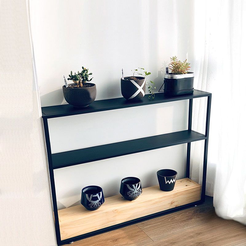 7.87 inch Wide Contemporary Console Table Metal Console Table with Shelf