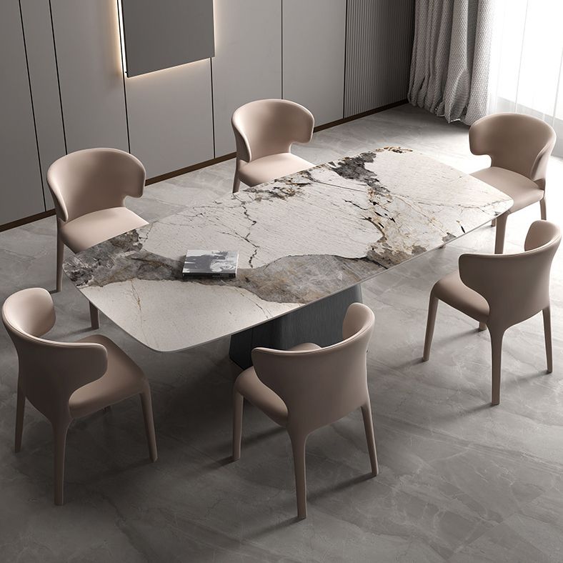 Modern Style Sintered Stone Dining Set Rectangle 1/2/4/7 Pieces Dining Set