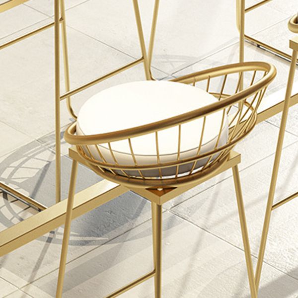 Rectangle Bar Table Set 1/7/9 Pcs Glam Bar Table and Stools with Metal Frame