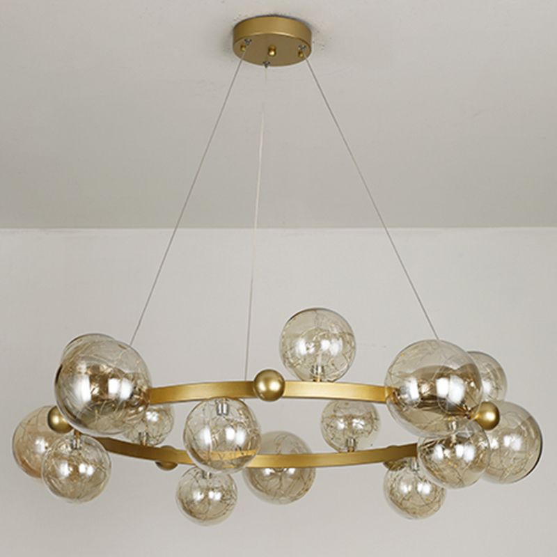 Modern Dining Room Lighting Globe-Shaped Pendant Lights Glass Pendant Chandelier