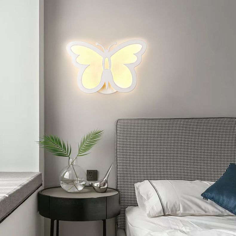 Creative Butterfly Sconce Light Fixture Modern Acrylic Wall Sconce Light for Bedroom