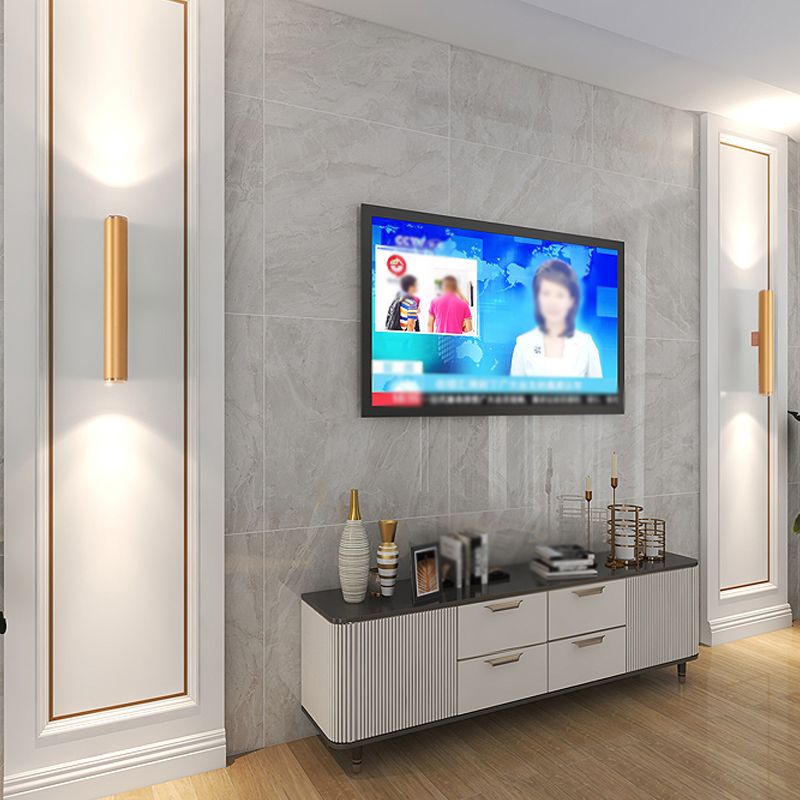 Medio cilindro forma de pared de metal estilo moderno 2 luces luz de montaje de pared