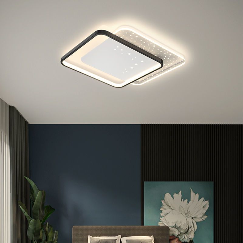 Geometric Flush Mount Fixture Contemporary Metal Flush Light for Bedroom