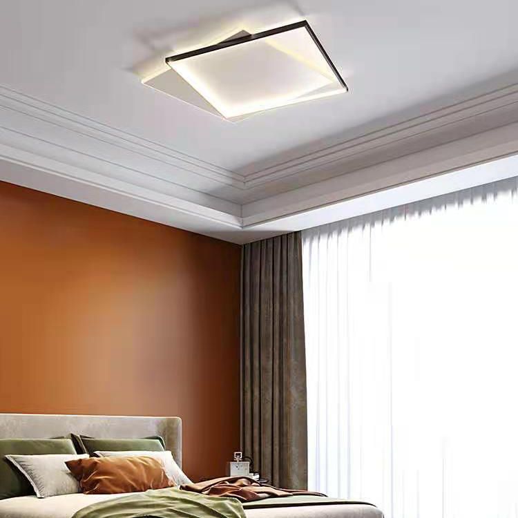 Acryl Double Squares Flush Mount Lighting Moderne Schwarz-Weiß LED Deckenbündige Mount Light
