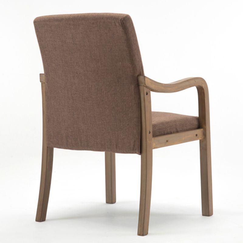 Chaise de salle à manger en bois rembourrée à dossier solide de fauteuil de maison contemporaine