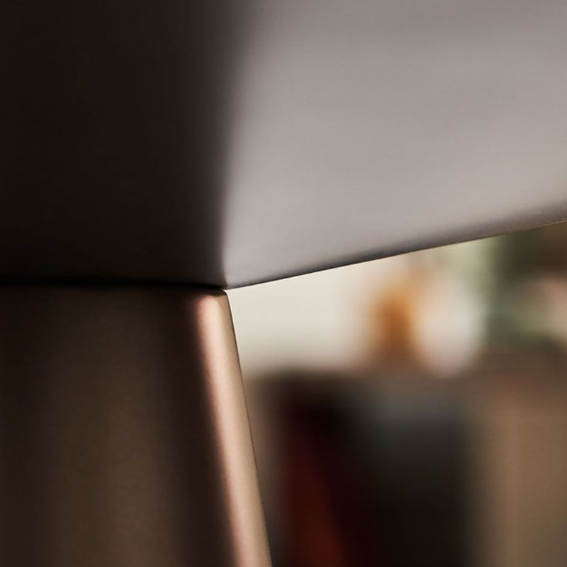Mid-century Modern Style Pedestal Base Circular Top Metal Side Table